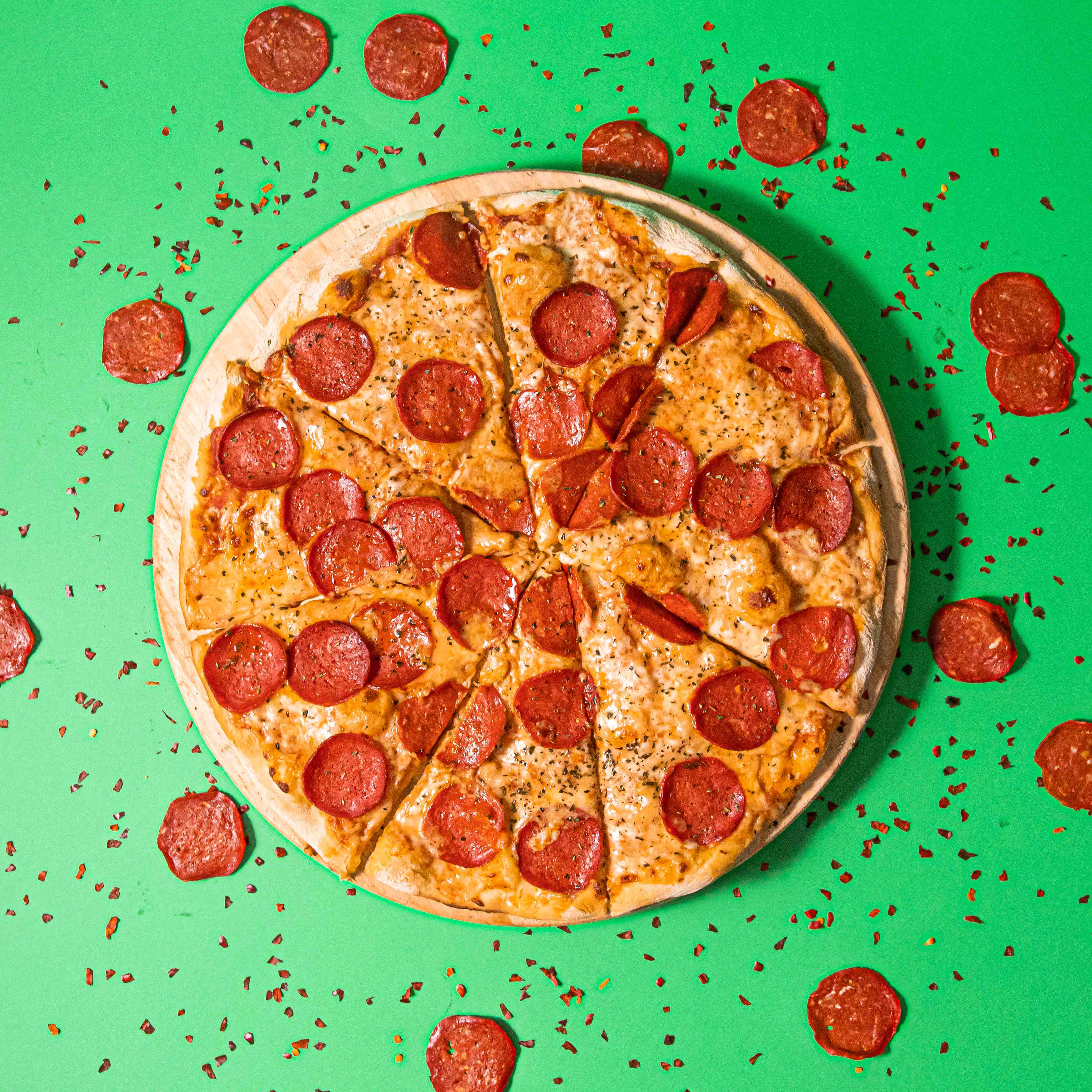 Pizza Peperoni Tradicional.